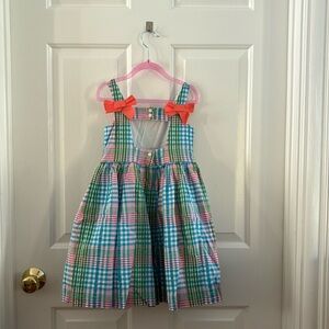 Janie And Jack Fully Lined Seersucker Easter Dress w Crinoline Skirt Girls 4